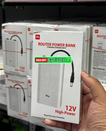Power Plus 12V Mini UPS for WiFi Router - 10 Hours Battery Backup | Portable Router Power Bank with 6 High-Capacity Cells