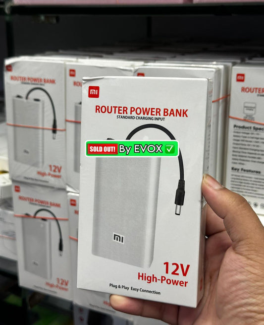 Power Plus 12V Mini UPS for WiFi Router - 10 Hours Battery Backup | Portable Router Power Bank with 6 High-Capacity Cells