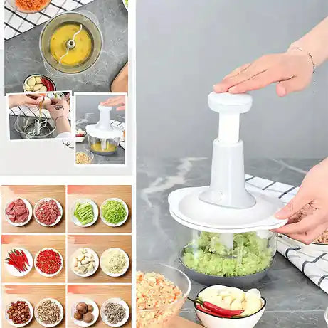 Manual Hand Push Multifunctional Chopper